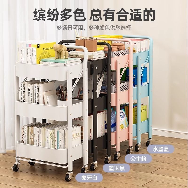 Foldable Rolling Kitchen Troll - Kitchen Appliances In White 评论和价格