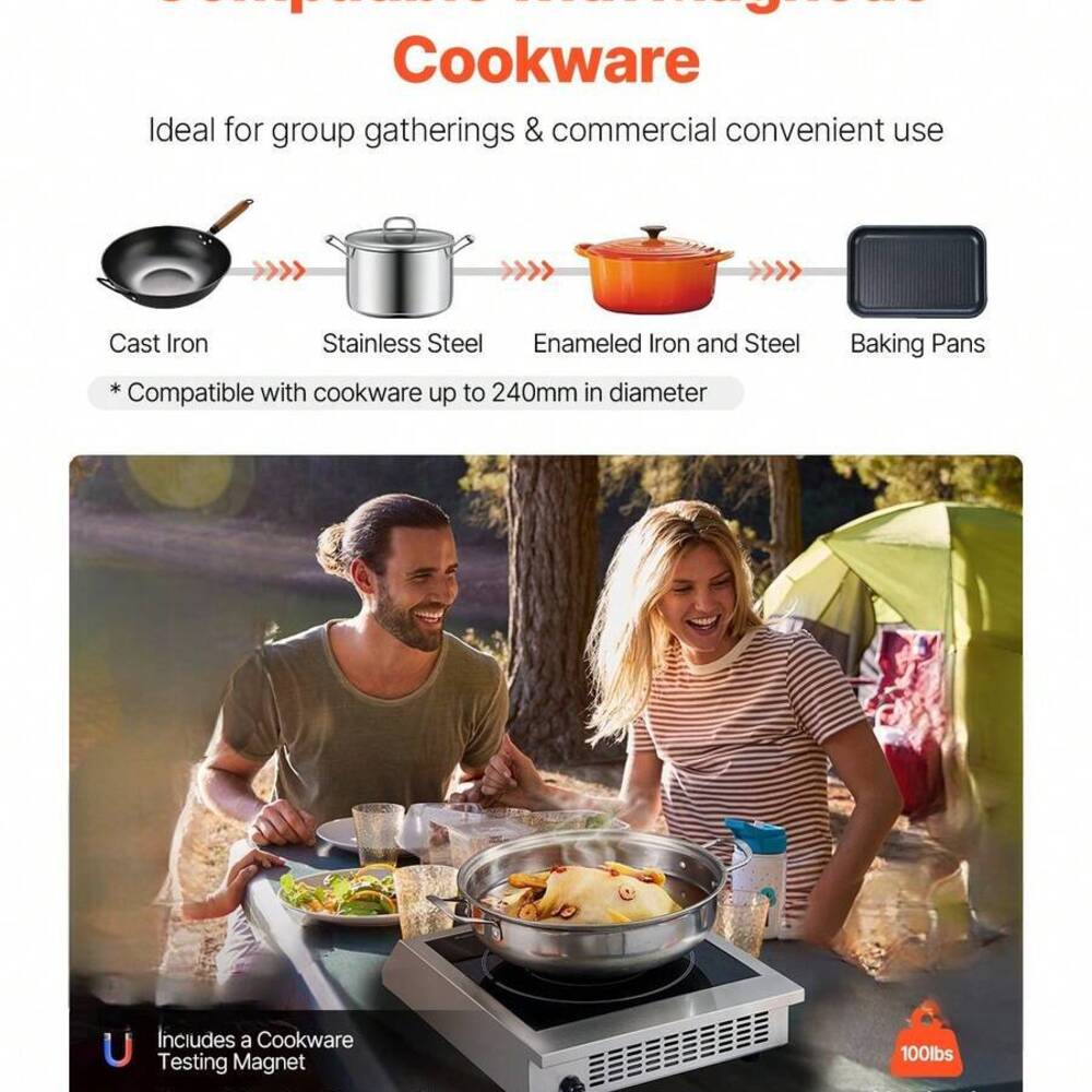 Portable Cooktop, 1800W Commer - Induction Cooktop Portable 评论和价格