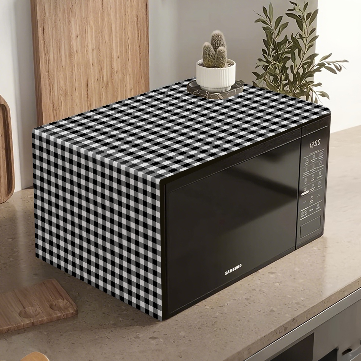 Black White Plaid Microwave Ov - Kitchen Appliances In White 评论和价格