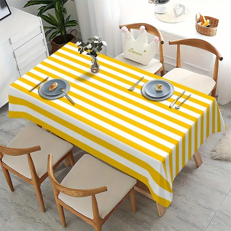 1pc Yellow and White Striped T - Kitchen Appliances In White 评论和价格
