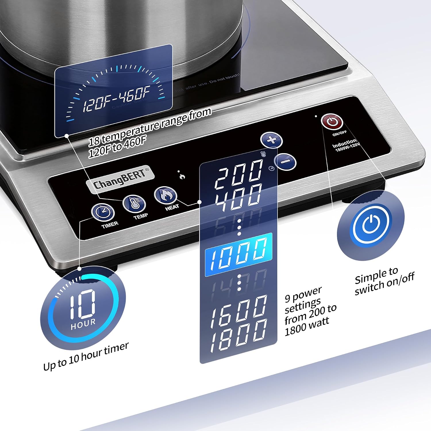 Induction Cooktop, Commercial  - Induction Cooktop Portable 评论和价格